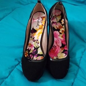 Womens Black Platform Heels